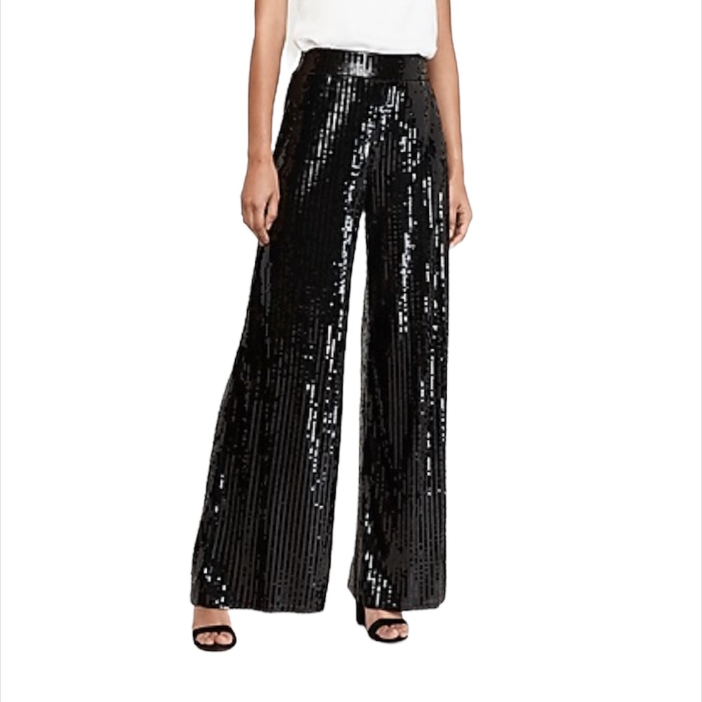 Express X Karla Sequin Wide Leg Pant - NWT
